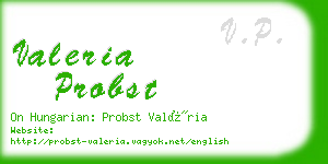 valeria probst business card